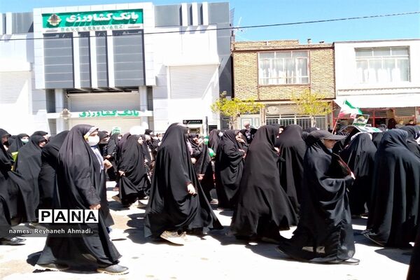 حضور پرشور مردم شهرستان بن در راهپیمایی روز قدس