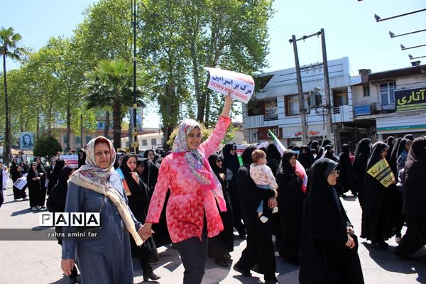 راهپیمایی پرشکوه مردم شریف شهرستان نور در روز قدس