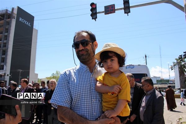 راهپیمایی پرشکوه مردم شریف شهرستان نور در روز قدس