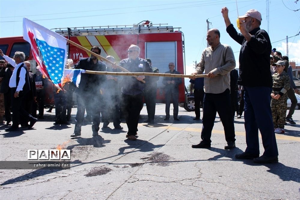 راهپیمایی پرشکوه مردم شریف شهرستان نور در روز قدس