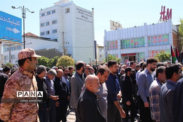 راهپیمایی پرشکوه مردم شریف شهرستان نور در روز قدس