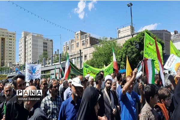 راهپیمایی با شکوه روز قدس در مشهد مقدس