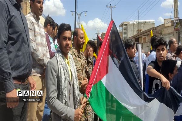 حضور حماسی مردم دشت آزادگان در راهپیمایی روز قدس