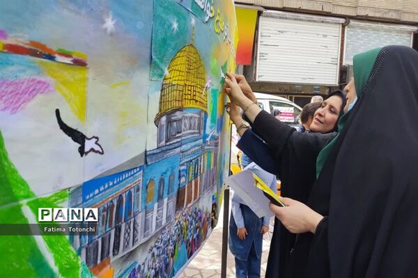 حضور حماسی دانش‌آموزان و فرهنگیان در راهپیمایی روز قدس 1402