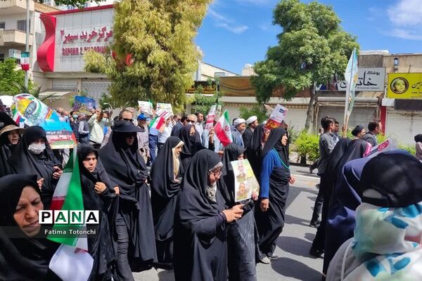 حضور حماسی دانش‌آموزان و فرهنگیان در راهپیمایی روز قدس 1402