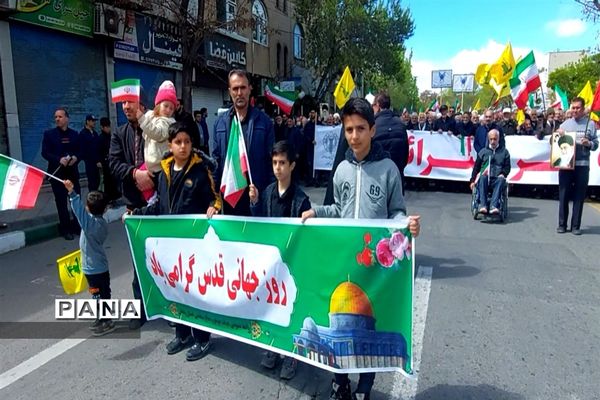 راهپیمایی روز قدس در زنجان