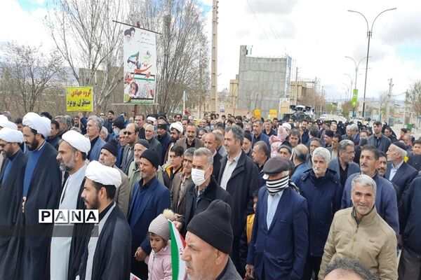 حضور مردم سجاس در راهپیمایی روز قدس