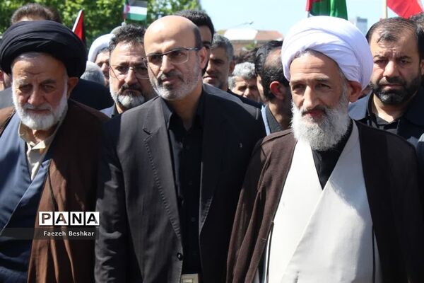 حضور جامعه فرهنگیان مرکز استان مازندران در راهپیمایی روز جهانی قدس