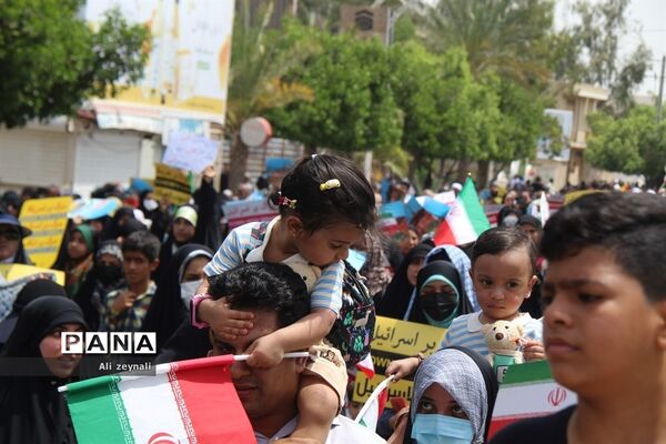 حضور پرشور مردم هرمزگان برای دفاع از مظلومان در روز قدس