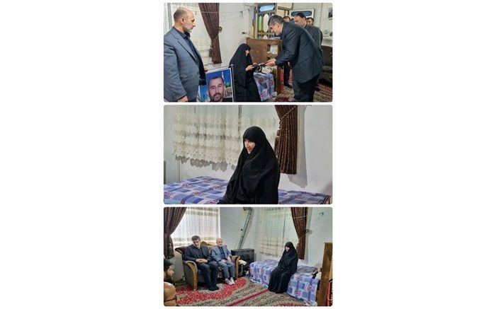 دیدار مدیرکل آموزش و پرورش استان گیلان با ۴ خانواده شهید در لنگرود