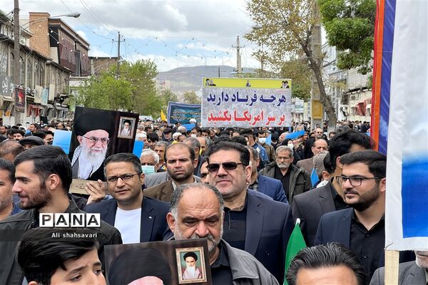 حضور پرشور فرهنگیان و دانش‌آموزان کرمانشاه در راهپیمایی روز قدس