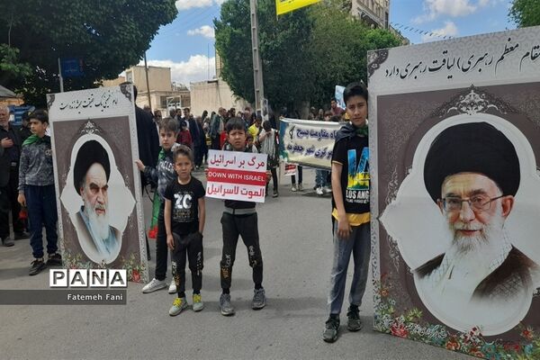 راهپیمایی روز قدس در شهر جعفریه قم