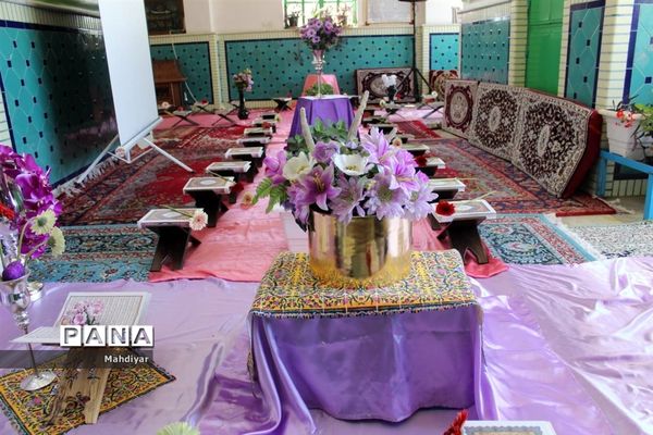 محفل انس با قرآن در امام‌زاده علی(ع) روستای جعفرآباد بخش جوادآباد