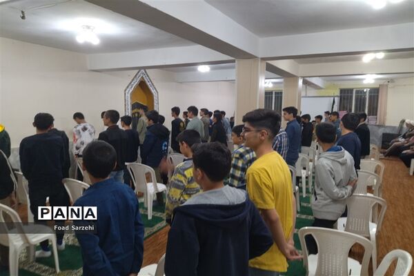 برگزاری مراسم جشن تکلیف دانش‌آموزان پایه هشتم دبیرستان تیزهوشان در شهرستان تربت جام