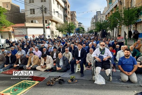 مراسم نماز عید بندگی در منطقه ۹