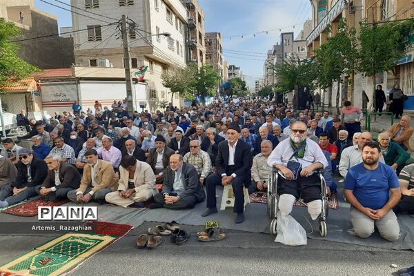 مراسم نماز عید بندگی در منطقه ۹