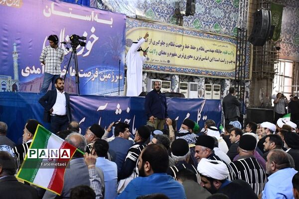 حضور پرشور مردم ولایتمدار استان خوزستان در دیدار با رئیس  جمهور