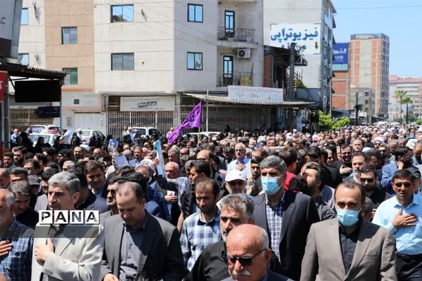 مراسم تشییع ووداع با آیت الله سلیمانی در بابلسر