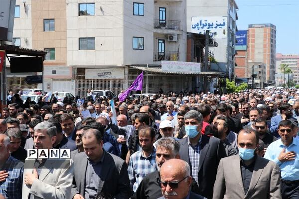 مراسم تشییع ووداع با آیت الله سلیمانی در بابلسر