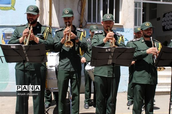 آیین نمادین گلباران محل شهادت شهید مطهری