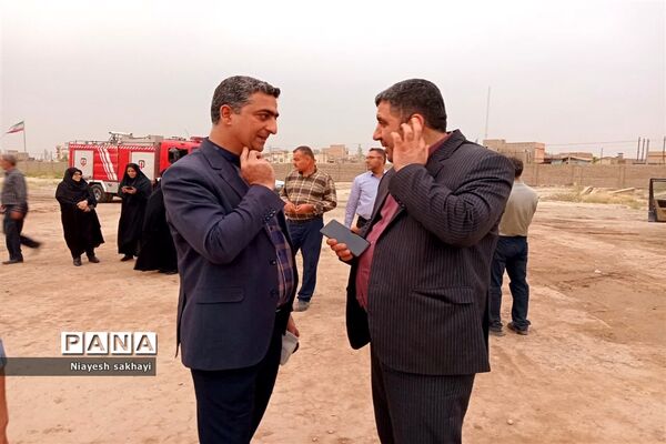 آیین خشت‌گذاری مدارس در شهرستان ورامین