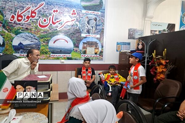 دیدار اعضای سازمان دانش‌آموزی گلوگاه با رئیس اداره میراث فرهنگی