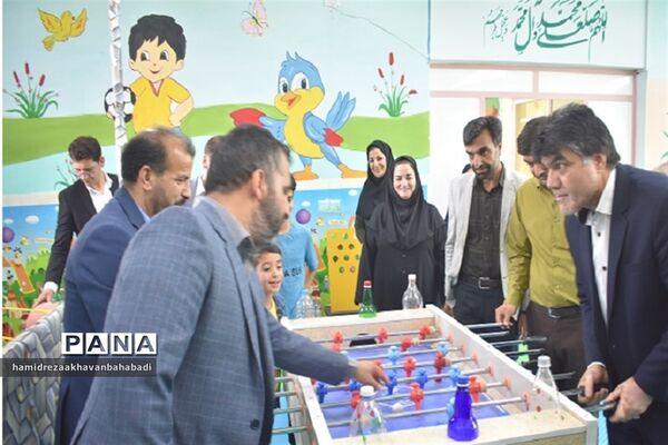 افتتاح اتاق تربیت‌بدنی شهید ابراهیم هادی آموزشگاه حکیم ملا عبدالله بهاباد
