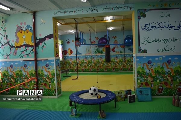 افتتاح اتاق تربیت‌بدنی شهید ابراهیم هادی آموزشگاه حکیم ملا عبدالله بهاباد