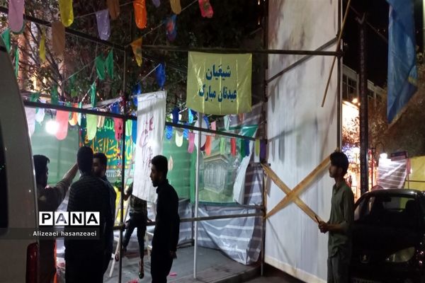 برپایی موکب‌ها نذری در مشهد مقدس  به مناسبت ولادت امام رضا (ع)