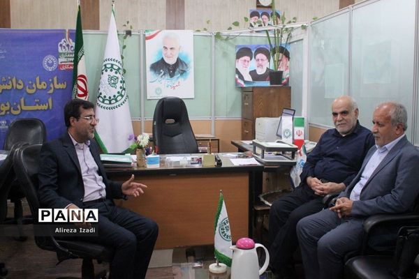 بازدید رئیس دانشگاه فرهنگیان استان بوشهراز سازمان دانش‌آموزی و خبرگزاری پانا استان بوشهر