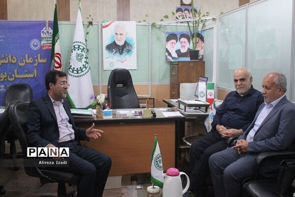 بازدید رئیس دانشگاه فرهنگیان استان بوشهراز سازمان دانش‌آموزی و خبرگزاری پانا استان بوشهر