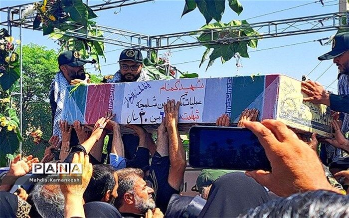 مراسم تشییع و تدفین پیکر شهید گمنام در پاکدشت/فیلم