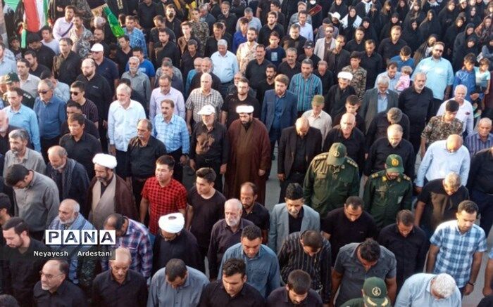 روایت‌ دانش‌آموز خبرنگار پانا از مراسم تشییع شهید گمنام در جواد آباد/فیلم