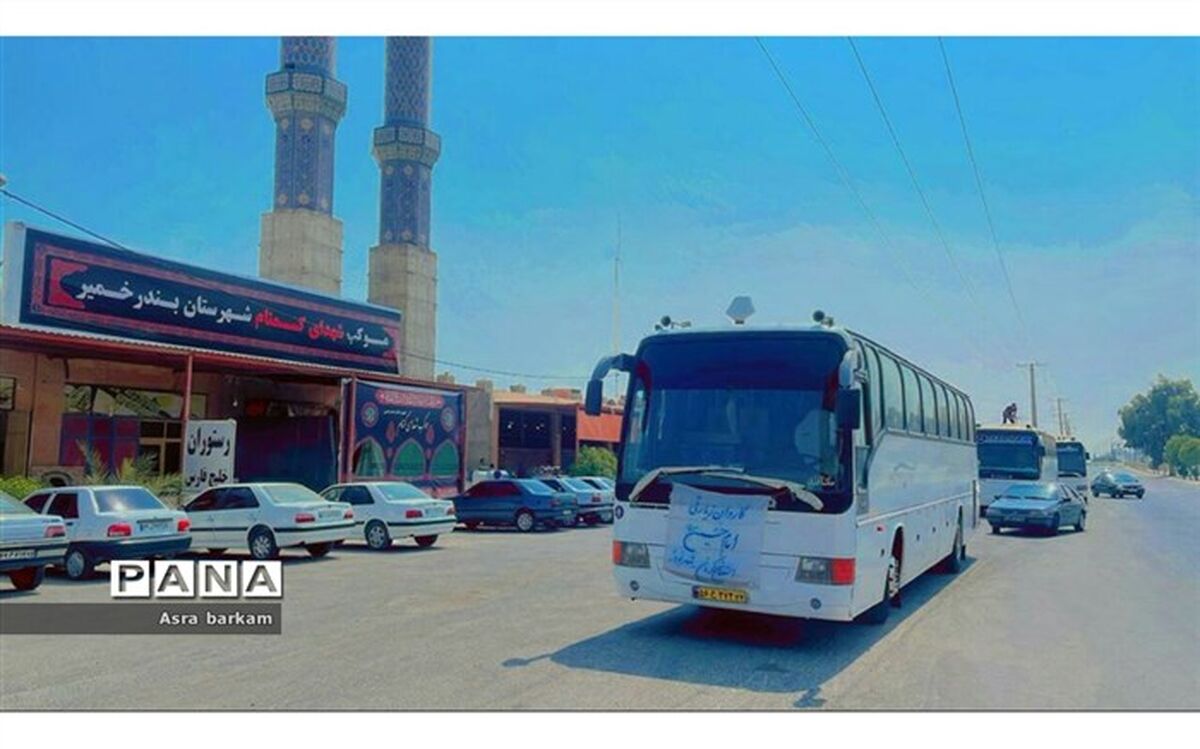 موکب شهدای بندر خمیر پذیرای زائران اربعین حسینی است