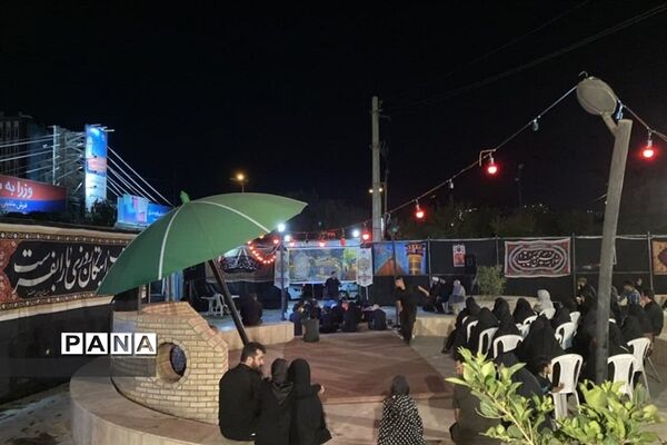 برپایی موکب حسینی با همت نوجوانان کرجی