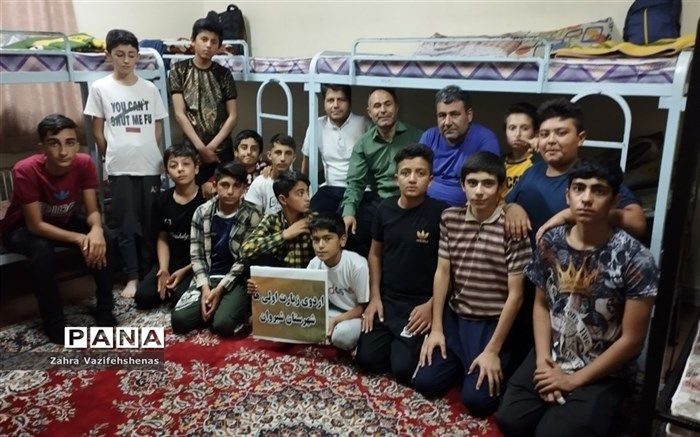 بازدید از اردوی زیارت اولی ها توسط رئیس سازمان دانش آموزی شهرستان شیروان انجام گرفت/فیلم