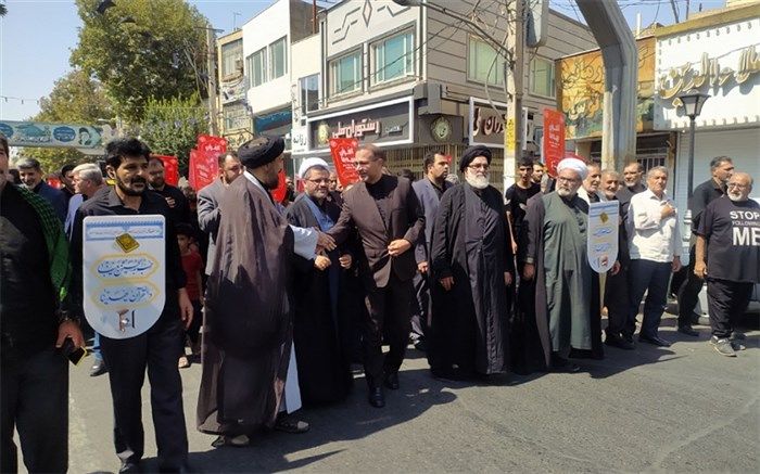 تجمع جاماندگان اربعین حسینی در شهرستان ورامین /فیلم