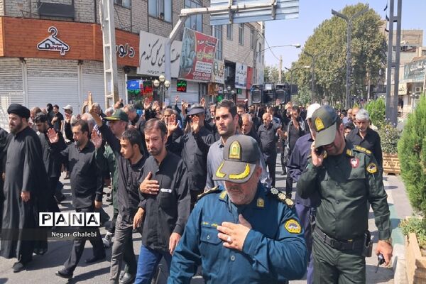 مراسم پیاده‌روی و عزاداری جاماندگان اربعین حسینی در شهرستان پیشوا
