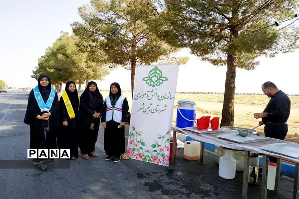 پیاده‌روی جاماندگان اربعین در شهرستان شاهین شهر