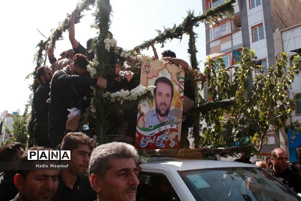 مراسم تشییع شهید مدافع حرم نسیم‌شهری