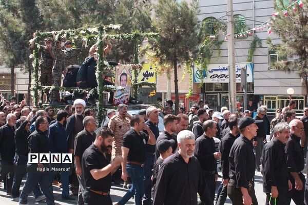 مراسم تشییع شهید مدافع حرم نسیم‌شهری