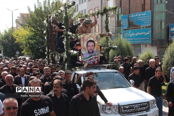 مراسم تشییع شهید مدافع حرم نسیم‌شهری