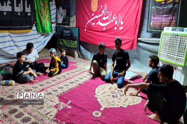 موکب دانش آموزی  در مسیر قدمگاه ابوالفضل العباس (ع) در شادگان