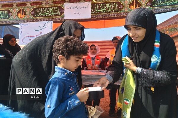 برپایی موکب آموزش و پرورش منطقه لاران  در سورشجان