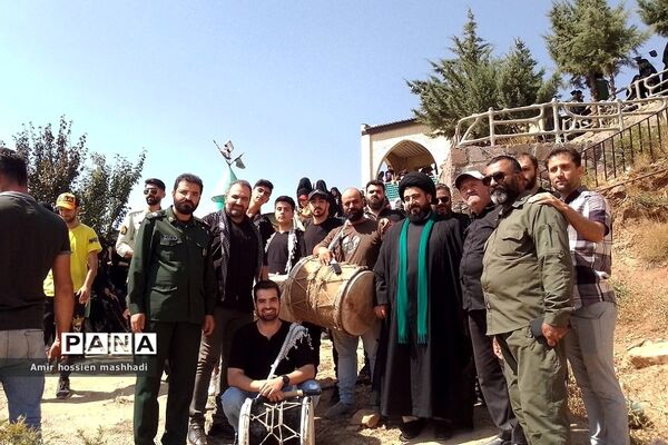 مراسم پیاده‌روی جاماندگان  اربعین در روستای جورد رودهن