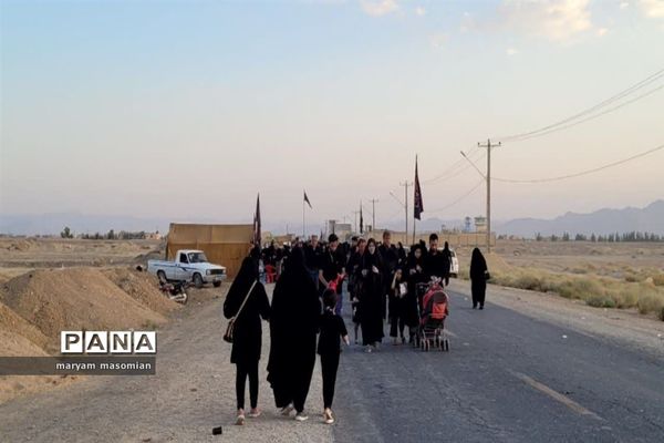 پیاده‌روی جاماندگان اربعین حسینی در شهرستان ابرکوه
