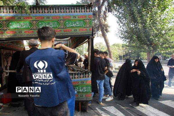 برپایی موکب مراسم جاماندگان اربعین آموزش و پرورش منطقه 16