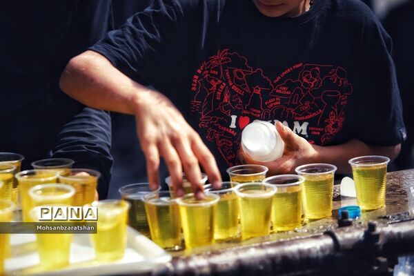 پیاده‌روی جاماندگان اربعین حسینی درشهر دانسفهان دراستان قزوین