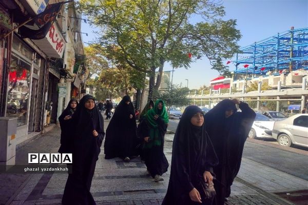 پیاده‌روی جاماندگان اربعین حسینی هیات دخترانه مهدخت