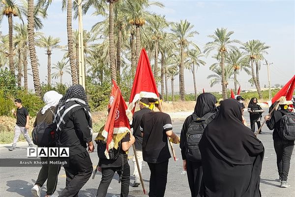 حضور کودکان در پیاده‌روی جاماندگان اربعین حسینی شهرستان کازرون‌